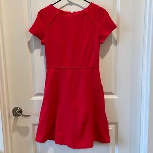 Red J Crew fit and flare dress (sz 4)